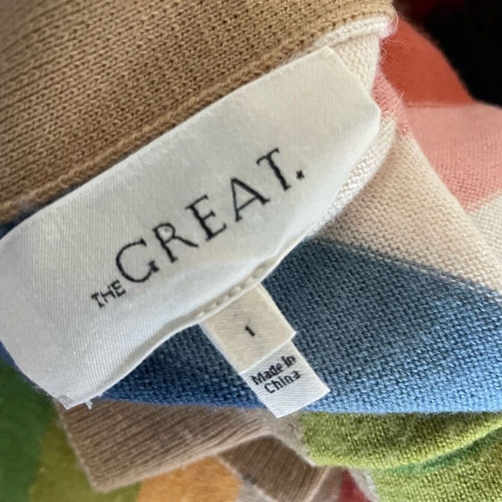 The Great. Rainbow Stripe Cardigan RARE - Picture 7 of 7